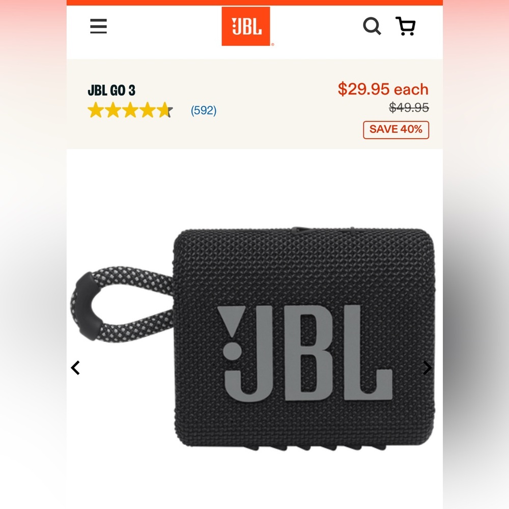 NIB JBL GO3 Bluetooth Waterproof speaker